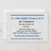 40番目のサプライズ·ミッドナイト·バースデー·パーティー·テンプレートV21 招待状 (裏面)