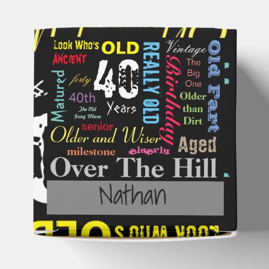 40番目のハッピーバースデーのグラフィティスタイル フェイバーボックス (上部)