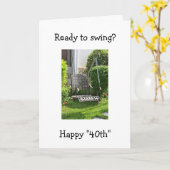 40番目の誕生日で「スイング」する準備 カード (黄色い花)