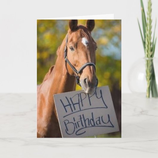 **40番目の誕生日の場合は「TALKING HORSE** GREETING」 カード (正面)