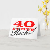 40番目の誕生日カード | 40岩！ カード (黄色い花)