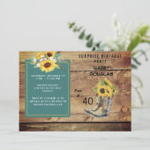 40番目素朴の誕生日ひまわりパーティー 招待状 (スタンド正面)