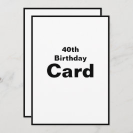 40番目40番目44-0誕生日カード カード