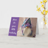 *40番目*の誕生日格言が50へ行く際に発表カード カード (黄色い花)