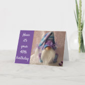 *40番目*の誕生日格言が50へ行く際に発表カード カード (正面)