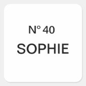 40番 フランス風シャレた40歳の誕生日パーティー スクエアシール (正面)