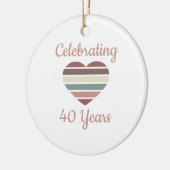 40祝周年結婚 セラミックオーナメント (左)