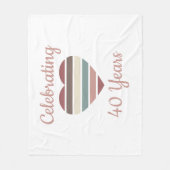 40祝周年結婚 フリースブランケット (正面)