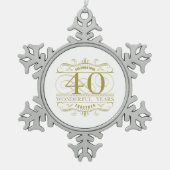 40祝周年記念 スノーフレークピューターオーナメント (正面)