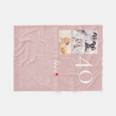 40私たちがあなたを愛する理由ピンク フリースブランケット (正面(横))