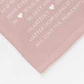 40私たちがあなたを愛する理由ピンク フリースブランケット (角)