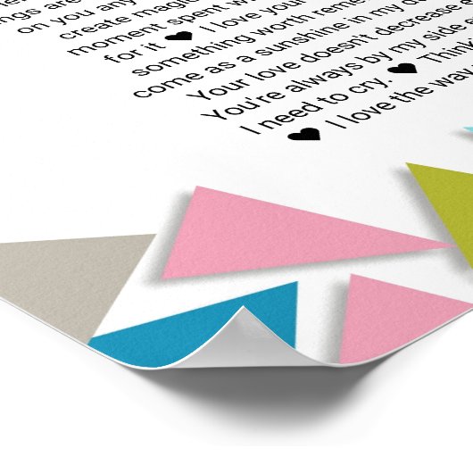 40私たちがあなたを愛する理由幾何学的な虹 ポスター (角)