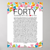 40私たちがあなたを愛する理由幾何学的な虹 ポスター (正面)