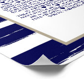 40私たちはあなたについての愛する海軍のストライプピンクのバラ ポスター (角)