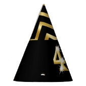 40第40誕生日のシェブロンのストライブ柄 パーティーハット (左)