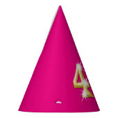 40第40誕生日のピンクの金ゴールド パーティーハット (左)