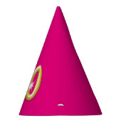 40第40誕生日のピンクの金ゴールド パーティーハット (右)