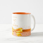 40素晴らしいバラ金ゴールドホワイトネーム ツートーンマグカップ (正面右)