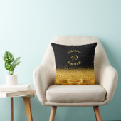 40素晴らしいブラック金ゴールドボウ名 クッション (椅子)