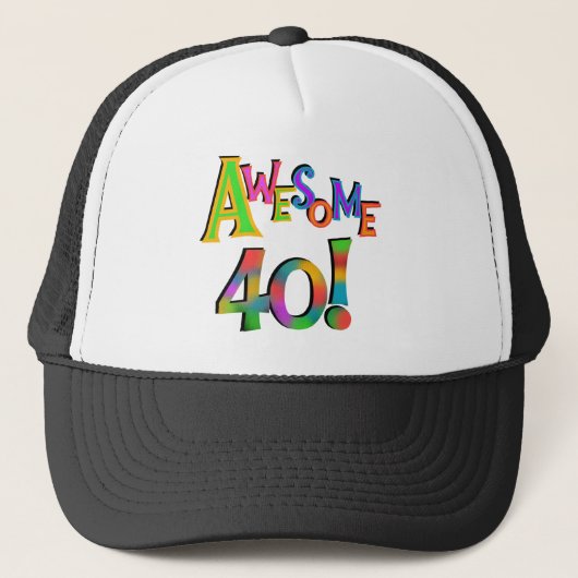40素晴らし誕生日Tシャツとギフト キャップ (正面)
