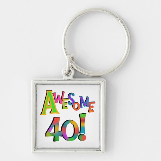 40素晴らし誕生日Tシャツとギフト キーホルダー (正面)