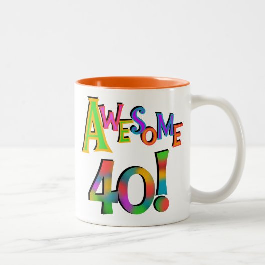 40素晴らし誕生日Tシャツとギフト ツートーンマグカップ (右)