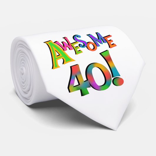 40素晴らし誕生日Tシャツとギフト ネクタイ (ロール)