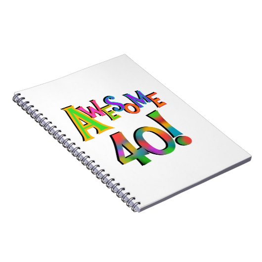 40素晴らし誕生日Tシャツとギフト ノートブック (右側)