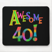 40素晴らし誕生日Tシャツとギフト マウスパッド (正面)