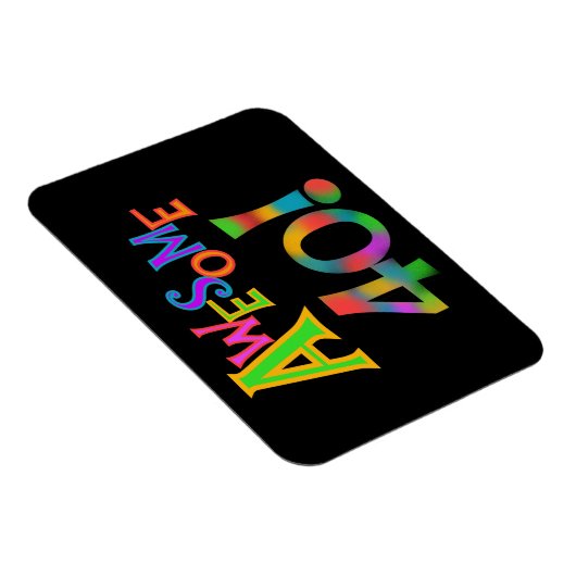 40素晴らし誕生日Tシャツとギフト マグネット (右側)