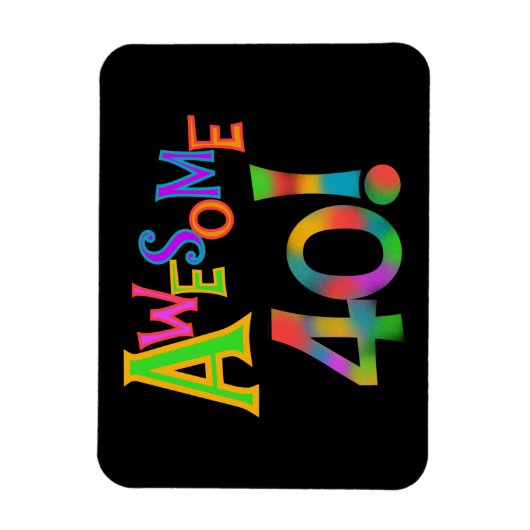 40素晴らし誕生日Tシャツとギフト マグネット (縦)