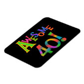 40素晴らし誕生日Tシャツとギフト マグネット (左側)