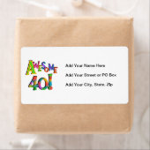 40素晴らし誕生日Tシャツとギフト ラベル (インサイチュ)