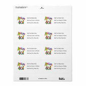 40素晴らし誕生日Tシャツとギフト ラベル (フルシート)