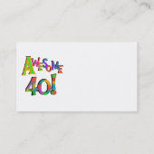 40素晴らし誕生日Tシャツとギフト 名刺 (裏面)