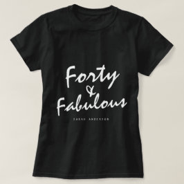 40素晴モダンらしい名前をカスタムする40th誕生日プレゼント tシャツ