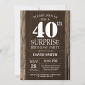 40素朴歳の誕生日招待状ヴィンテージ 招待状 (正面)