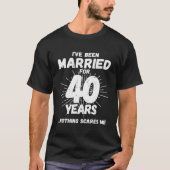 40結婚した年おもしろい40結婚周年 Tシャツ (正面)