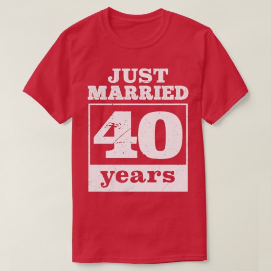 40結婚した年40周年結婚3 Tシャツ (デザイン正面)