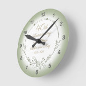 40結婚周年エレガント ラウンド壁時計 (傾斜)