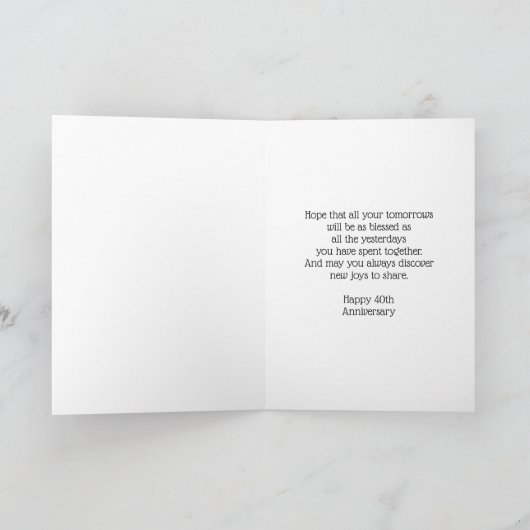 40結婚周年 カード (内部)