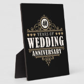 40結婚周年 フォトプラーク (側面)