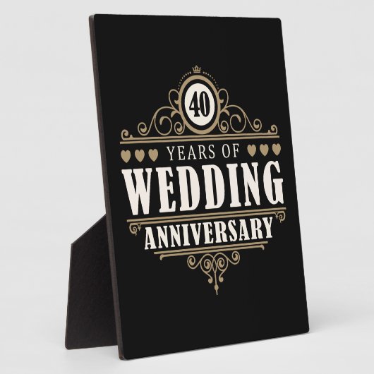 40結婚周年 フォトプラーク (側面)