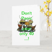 40誕生日おもしろい。 カード (黄色い花)