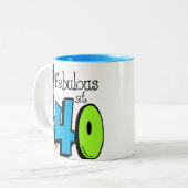 40誕生日ですばらしい黒髪 ツートーンマグカップ (正面左)