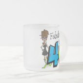 40誕生日のブルネットのすばらしい フロストグラスマグカップ (正面右)