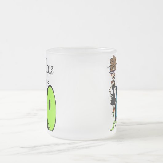 40誕生日のブルネットのすばらしい フロストグラスマグカップ (中央)