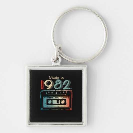 40誕生日ギフト1982年製カセット キーホルダー (正面)