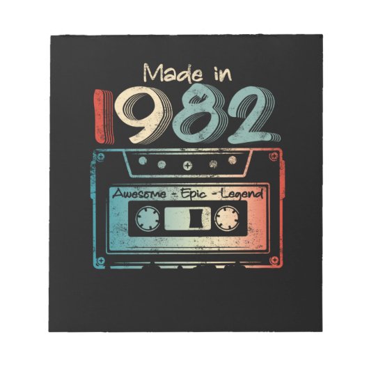 40誕生日ギフト1982年製カセット ノートパッド (正面)