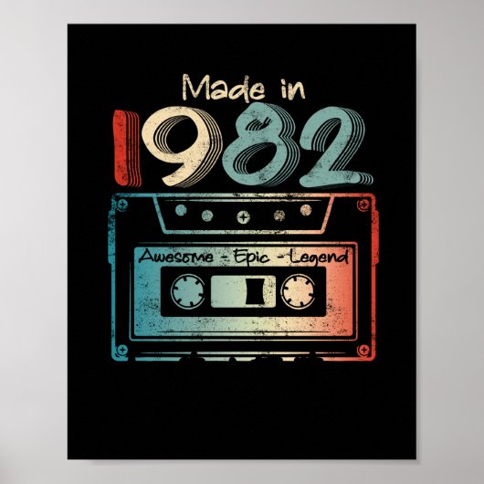 40誕生日ギフト1982年製カセット ポスター (正面)